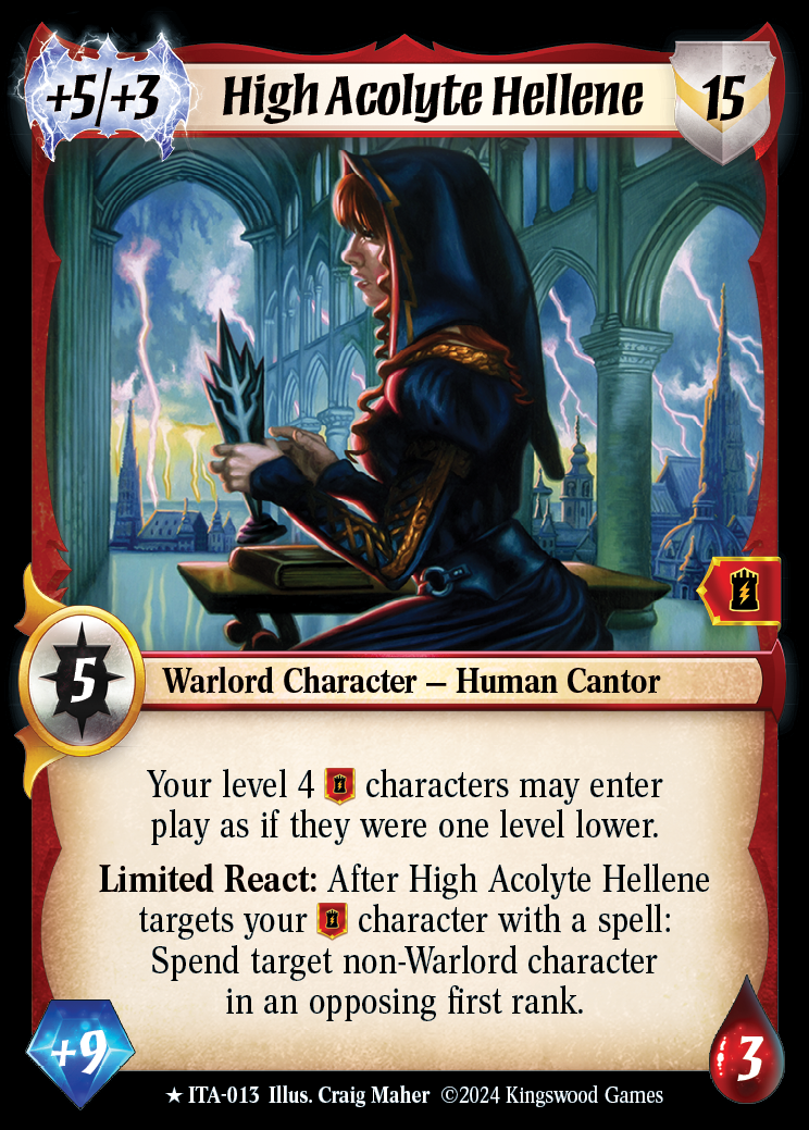 High Acolyte Hellene - ITA 013 - Warlord: Saga of the Storm - Into the Accordlands