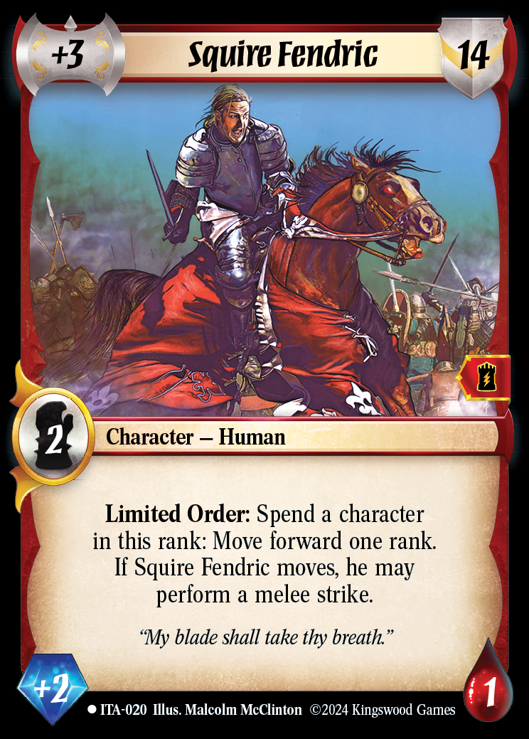 Squire Fendric - ITA 020 - Warlord: Saga of the Storm - Into the Accordlands