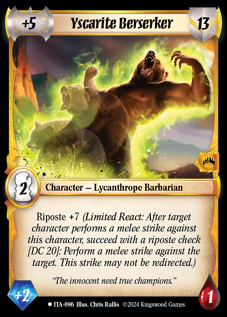 Yscarite Berserker - ITA 096 - Warlord: Saga of the Storm - Into the Accordlands
