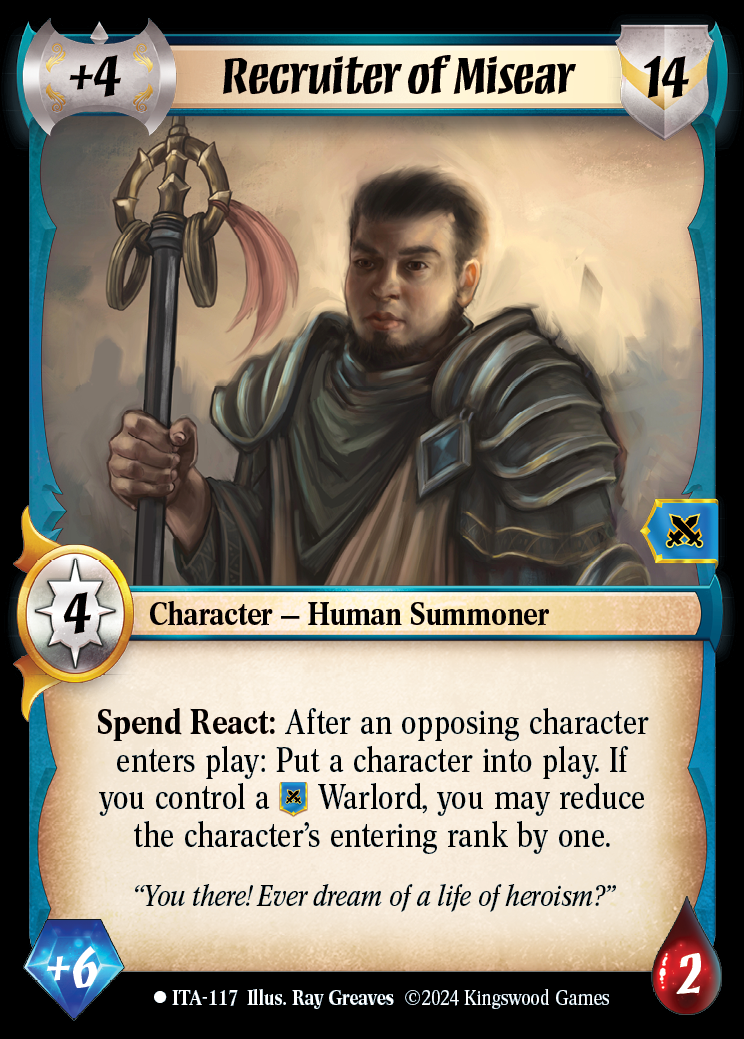 Recruiter of Misear - ITA 117 - Warlord: Saga of the Storm - Into the Accordlands