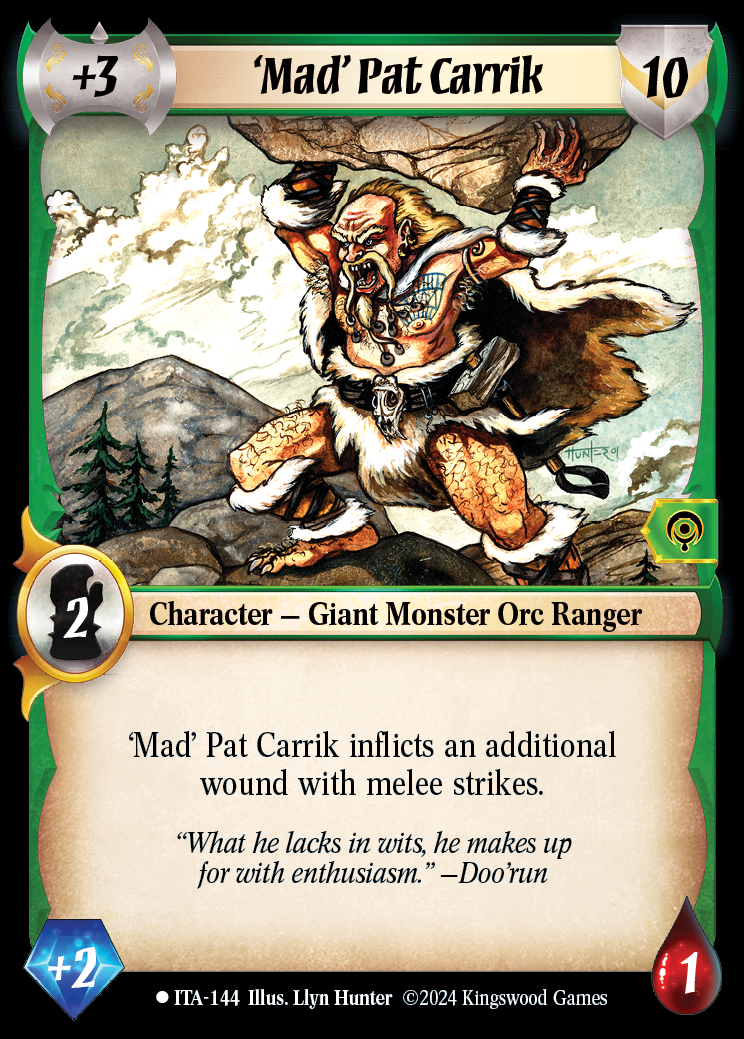 'Mad' Pat Carrik - ITA 144 - Warlord: Saga of the Storm - Into the Accordlands