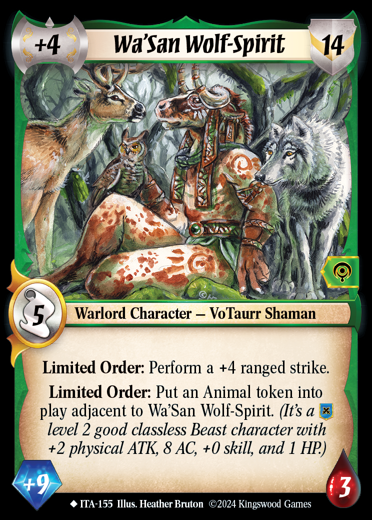 Wa'San Wolf-Spirit - ITA 155 - Warlord: Saga of the Storm - Into the Accordlands