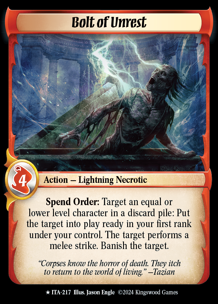 Bolt of Unrest - ITA 217 - Warlord: Saga of the Storm - Into the Accordlands