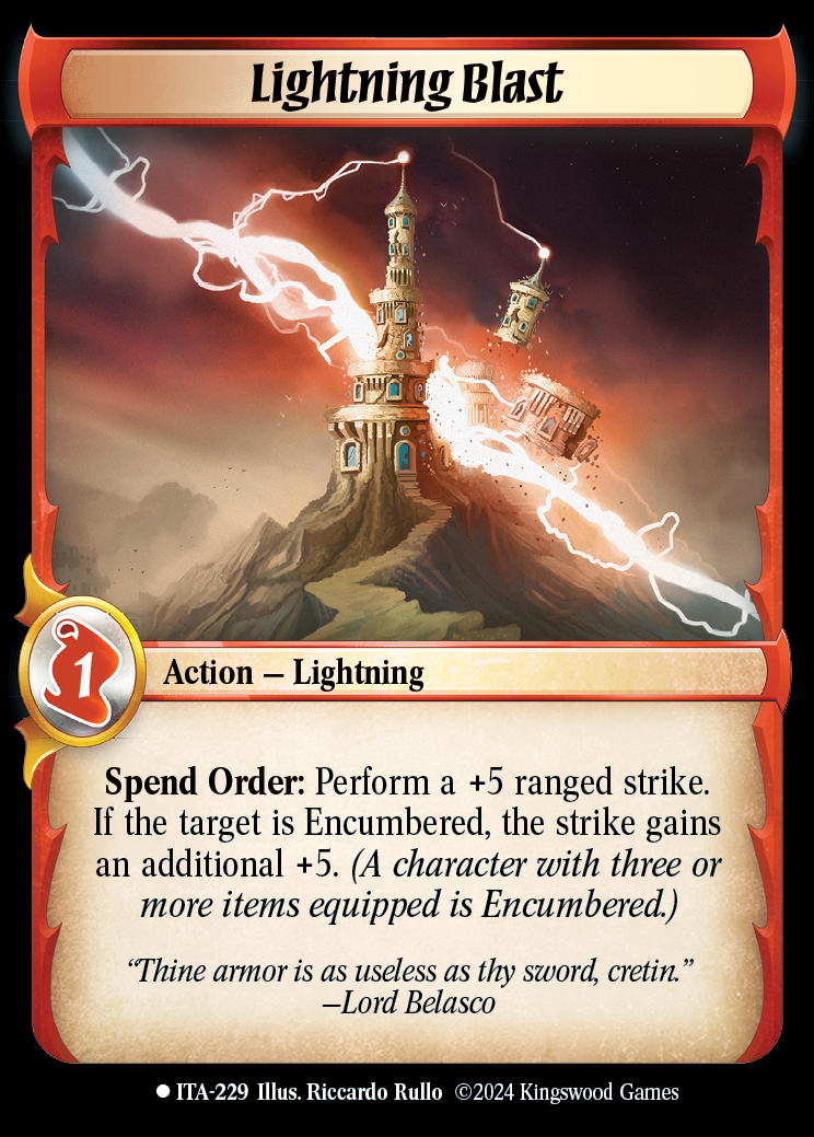 Lightning Blast - ITA 229 - Warlord: Saga of the Storm - Into the Accordlands