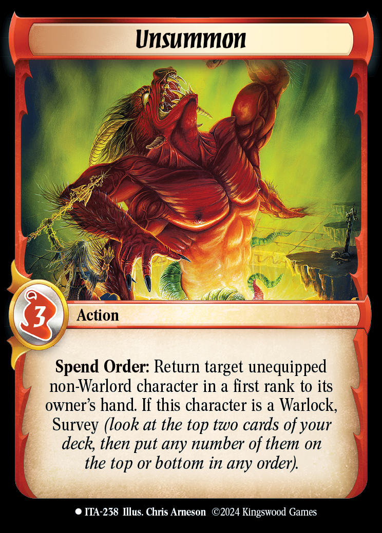 Unsummon - ITA 238 - Warlord: Saga of the Storm - Into the Accordlands