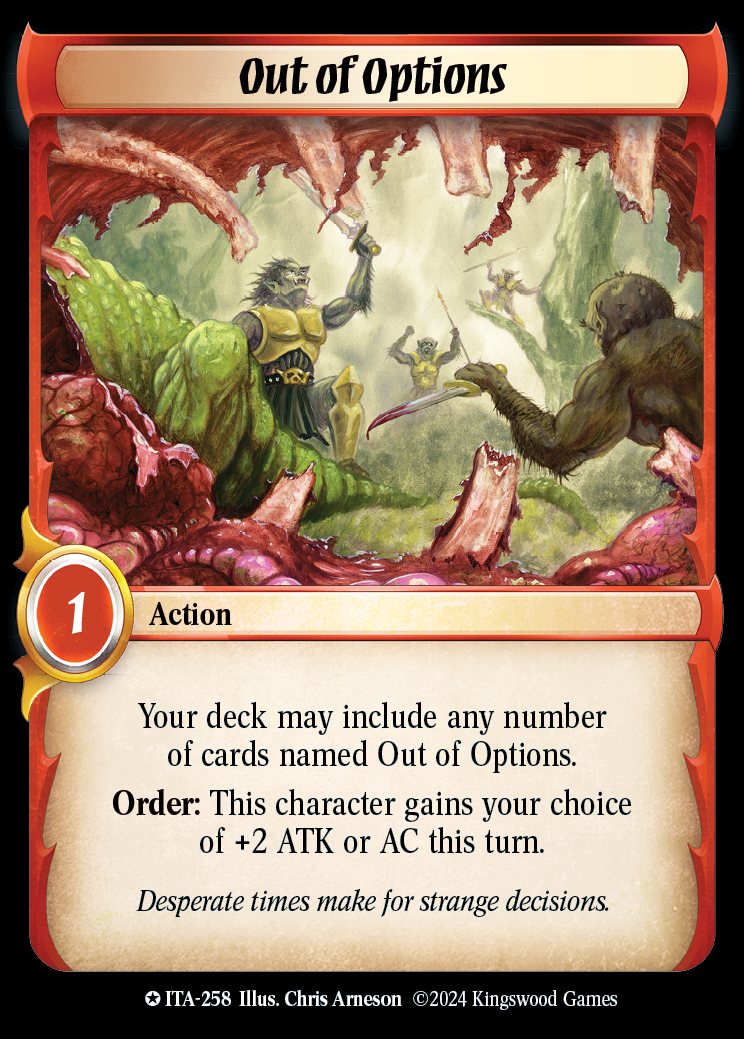 Out of Options - ITA 258 - Warlord: Saga of the Storm - Into the Accordlands