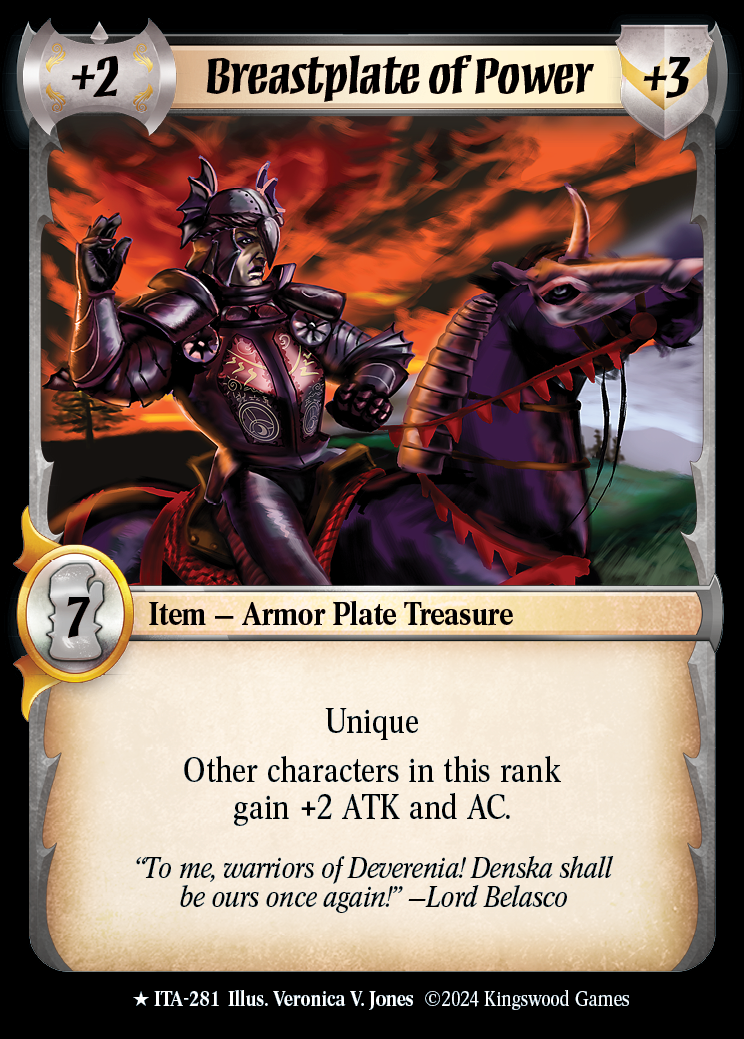 Breastplate of Power - ITA 281 - Warlord: Saga of the Storm - Into the Accordlands