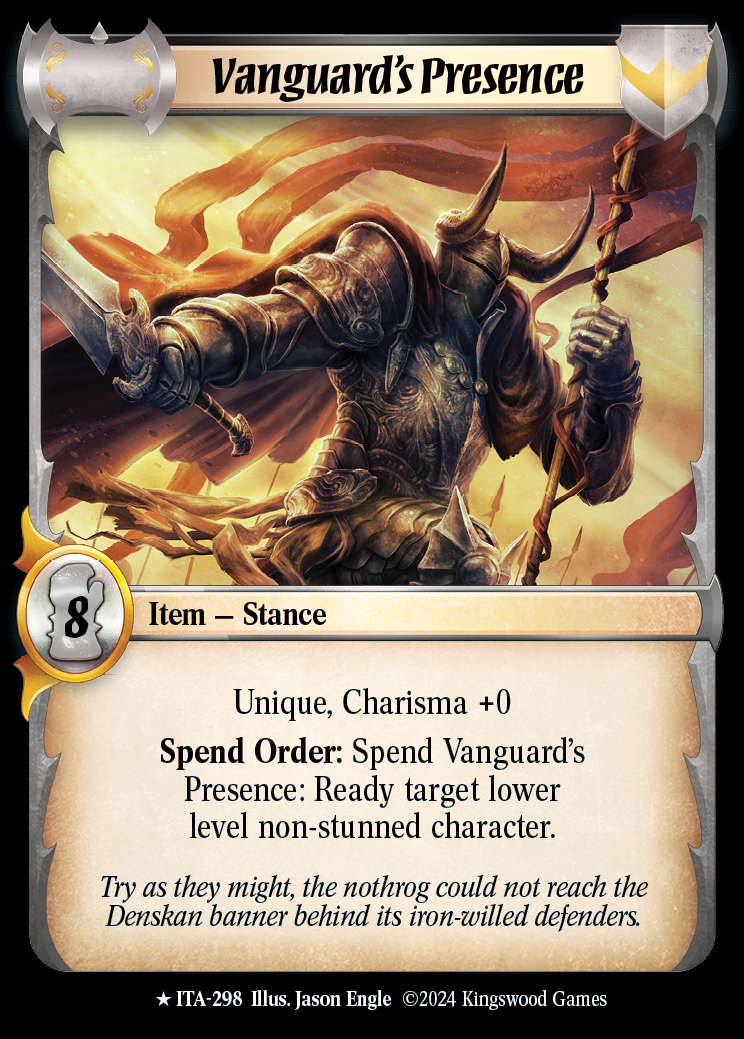 Vanguard's Presence - ITA 298 - Warlord: Saga of the Storm - Into the Accordlands