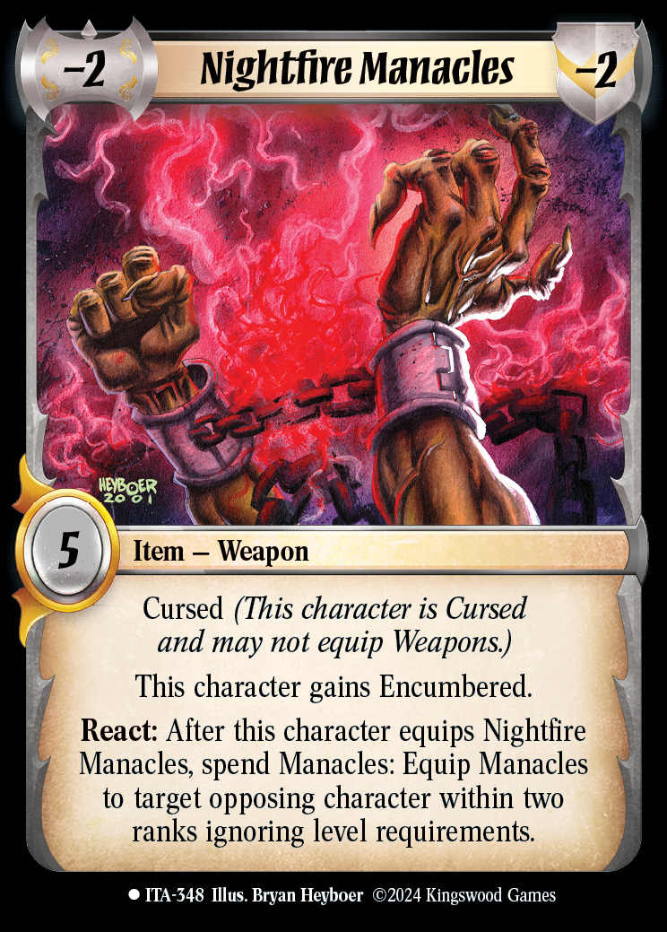 Nightfire Manacles - ITA 348 - Warlord: Saga of the Storm - Into the Accordlands