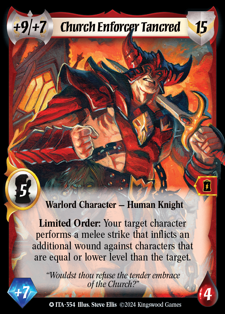 Church Enforcer Tancred (Extended Art) - ITA 354 - Warlord: Saga of the Storm - Into the Accordlands
