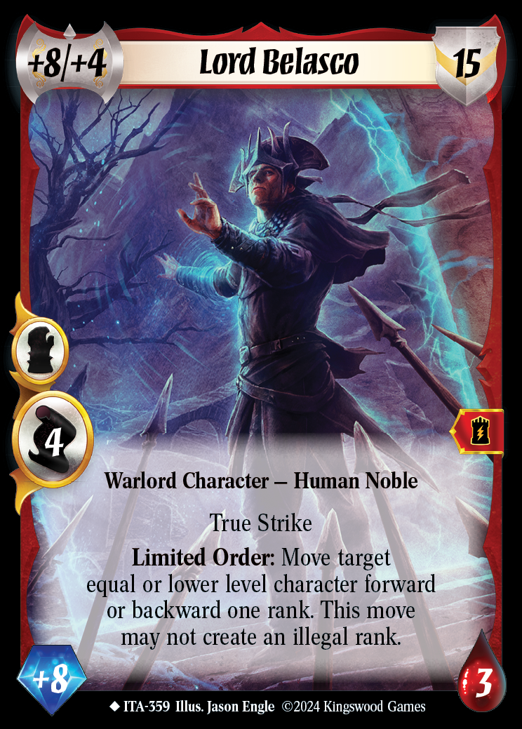 Lord Belasco (Extended Art) - ITA 359 - Warlord: Saga of the Storm - Into the Accordlands