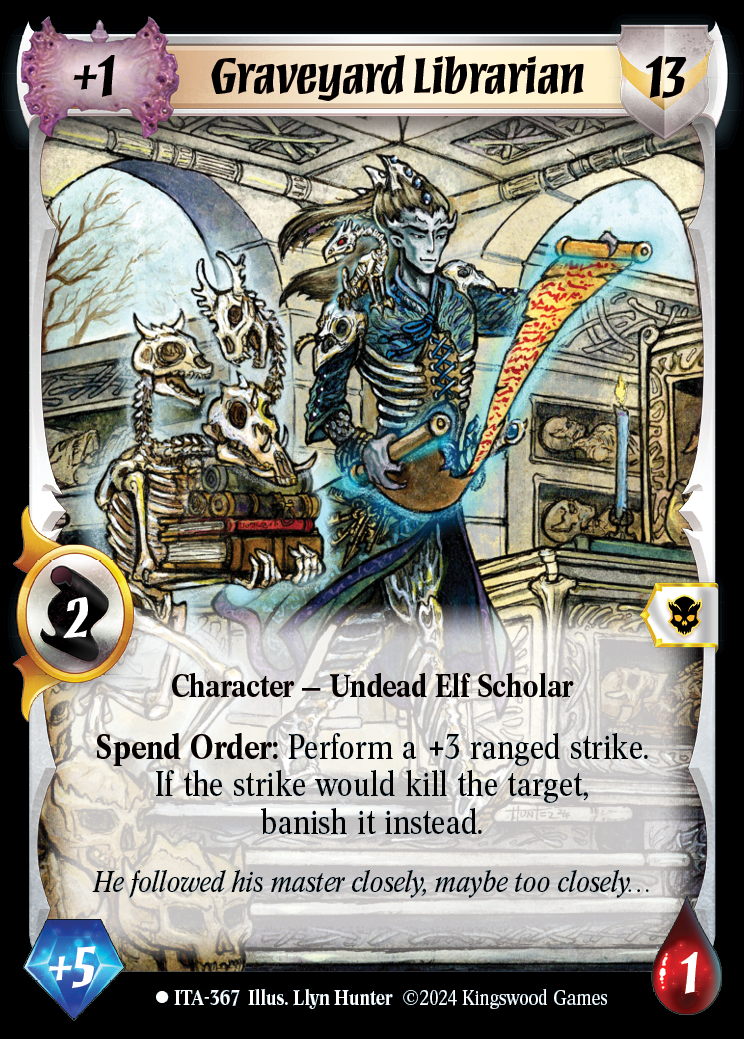 Graveyard Librarian (Extended Art) - ITA 367 - Warlord: Saga of the Storm - Into the Accordlands