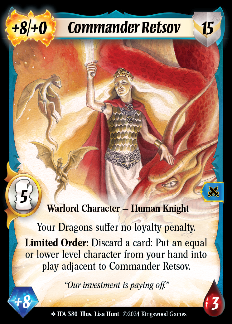 Commander Retsov (Extended Art) - ITA 380 - Warlord: Saga of the Storm - Into the Accordlands