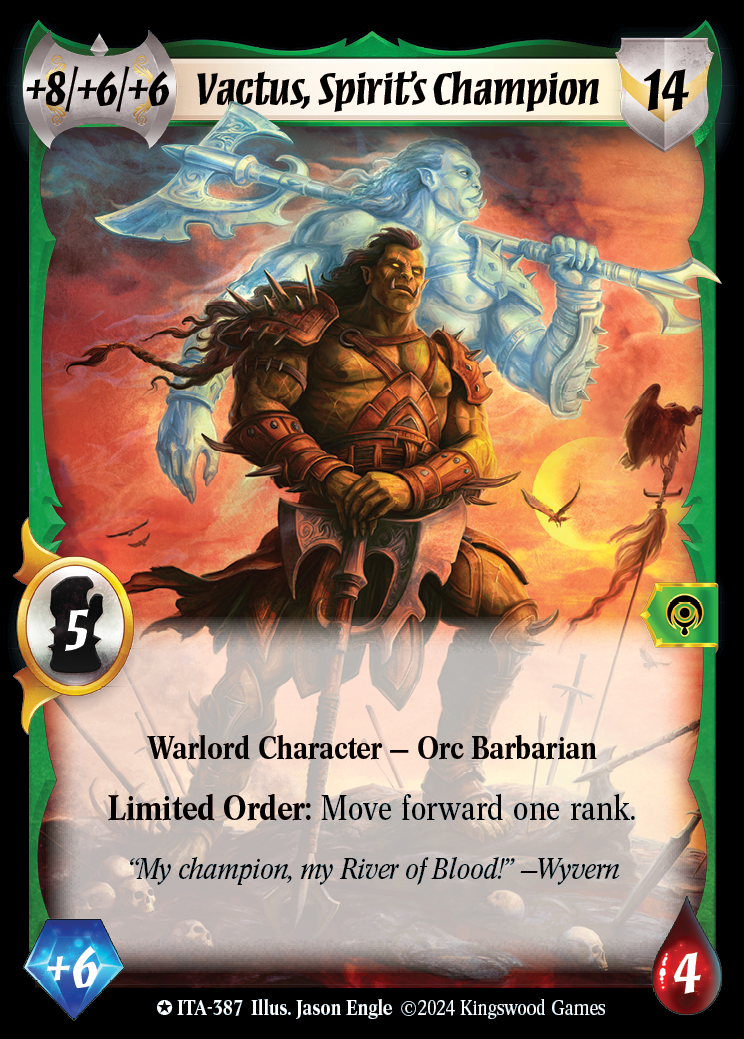 Vactus, Spirit's Champion (Extended Art) - ITA 387 - Warlord: Saga of the Storm - Into the Accordlands
