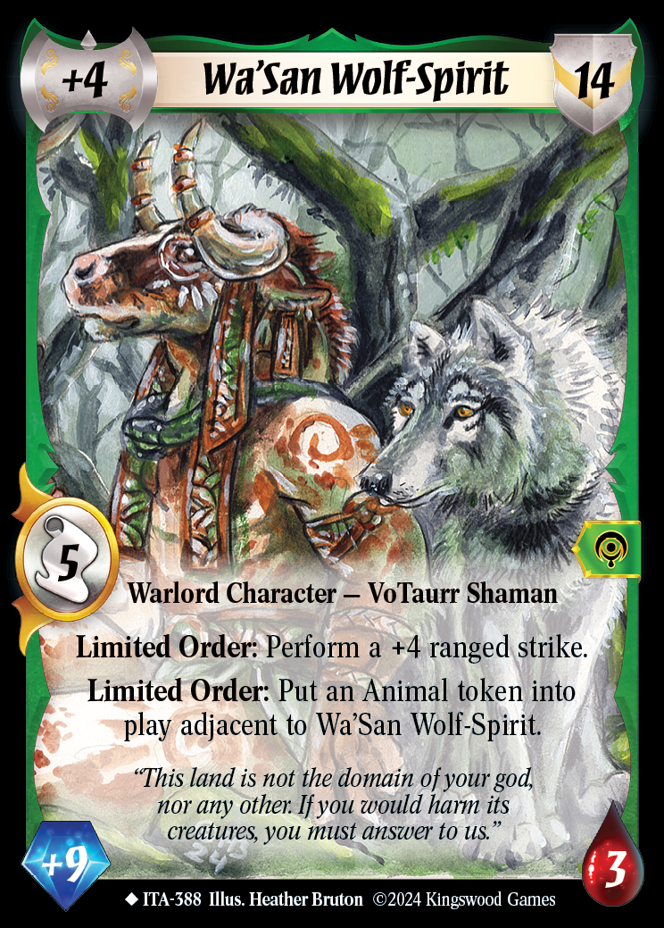 Wa'San Wolf-Spirit (Extended Art) - ITA 388 - Warlord: Saga of the Storm - Into the Accordlands