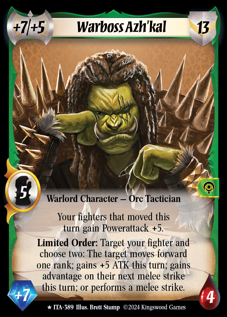Warboss Azh'kal (Extended Art) - ITA 389 - Warlord: Saga of the Storm - Into the Accordlands