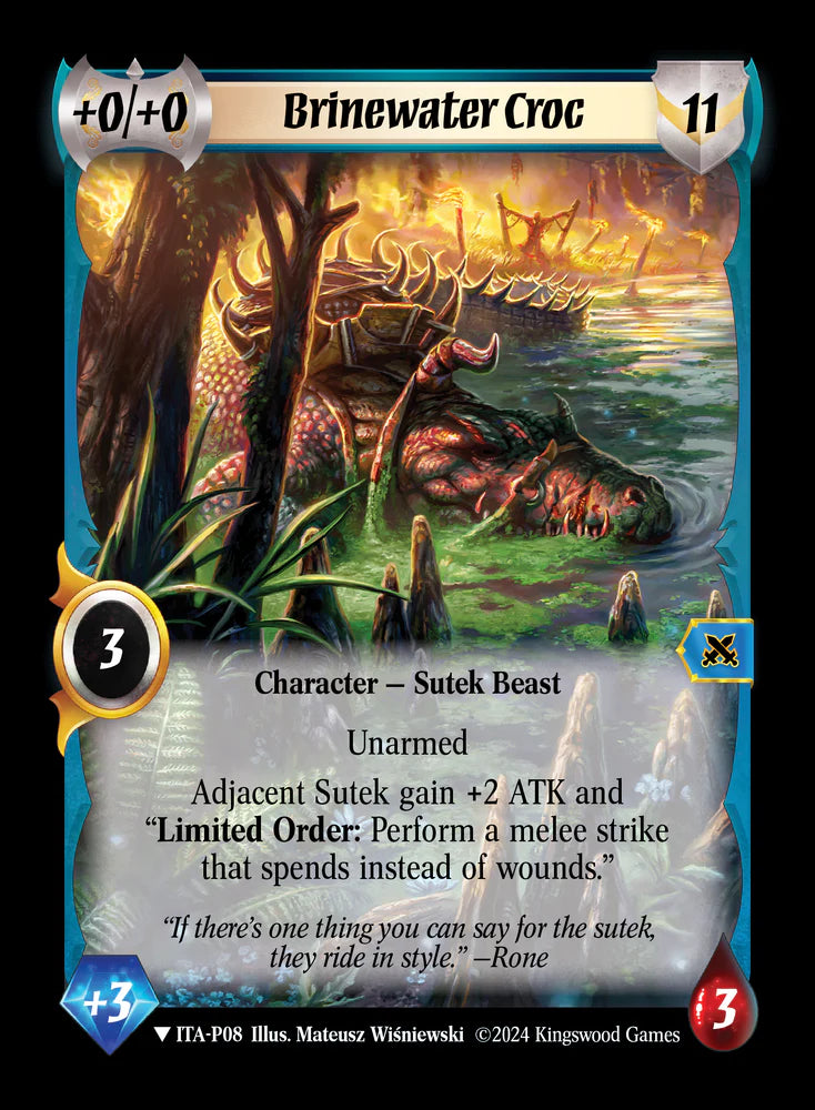 Brinewater Croc (Extended Art) - ITA P08 - Warlord: Saga of the Storm - Into the Accordlands