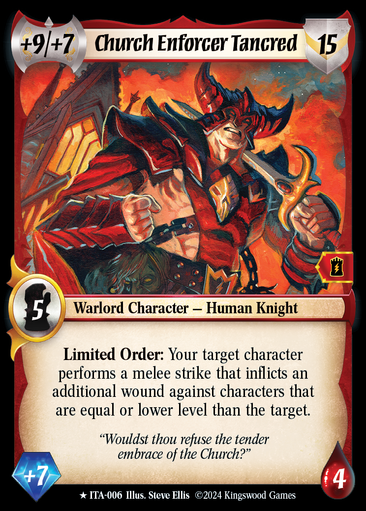 Church Enforcer Tancred - ITA 006 - Warlord: Saga of the Storm - Into the Accordlands