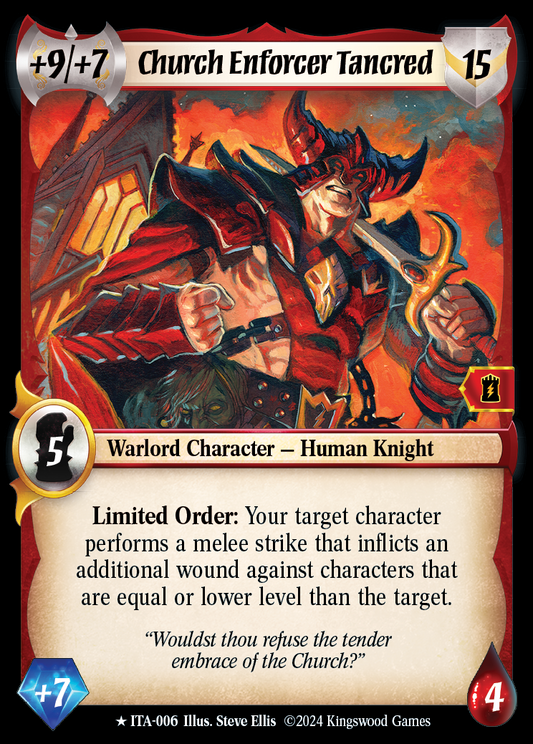 Church Enforcer Tancred - ITA 006 - Warlord: Saga of the Storm - Into the Accordlands