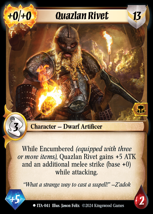 Quazlan Rivet - ITA 041 - Warlord: Saga of the Storm - Into the Accordlands