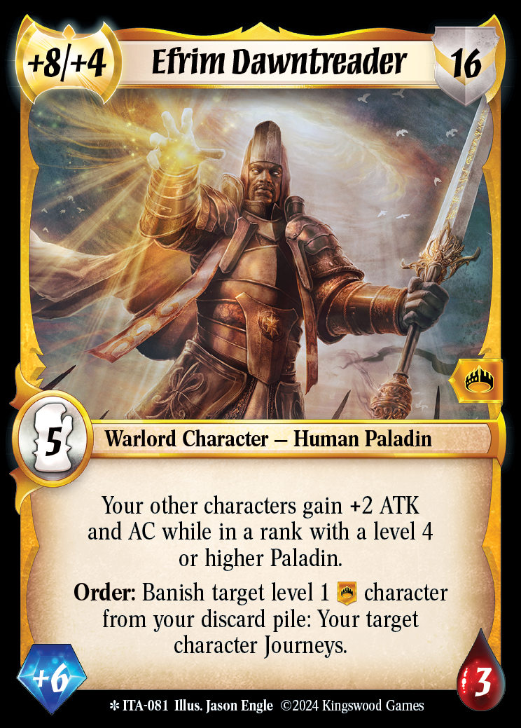 Efrim Dawntreader - ITA 081 - Warlord: Saga of the Storm - Into the Accordlands