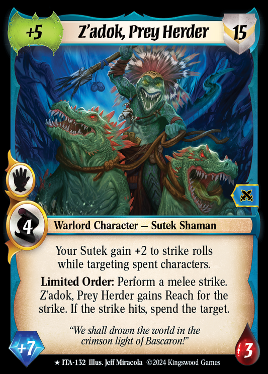 Z'adok, Prey Herder - ITA 132 - Warlord: Saga of the Storm - Into the Accordlands
