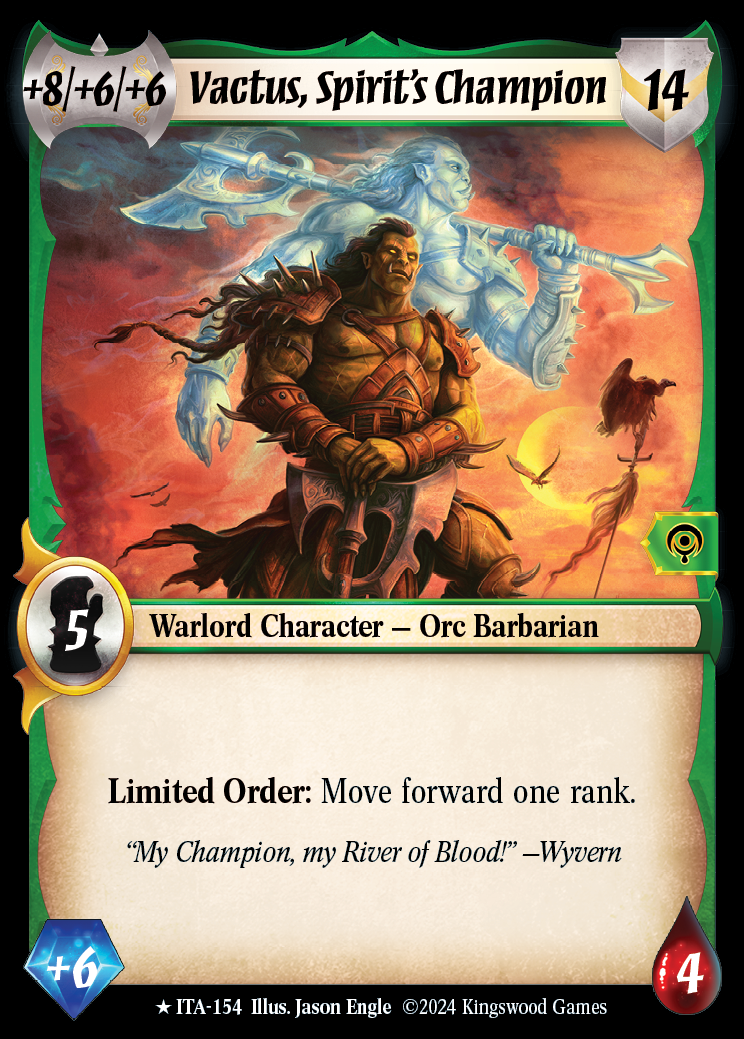 Vactus, Spirit's Champion - ITA 154 - Warlord: Saga of the Storm - Into the Accordlands