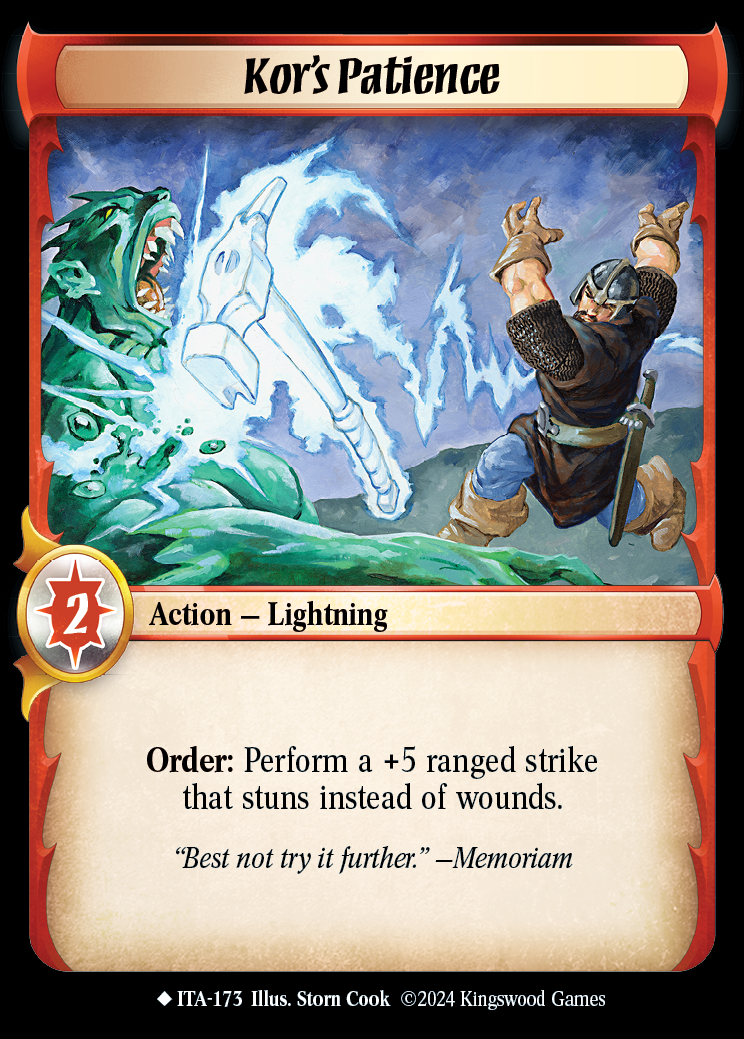 Kor's Patience - ITA 173 - Warlord: Saga of the Storm - Into the Accordlands
