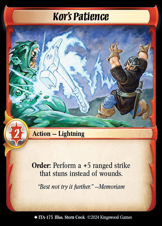Kor's Patience - ITA 173 - Warlord: Saga of the Storm - Into the Accordlands