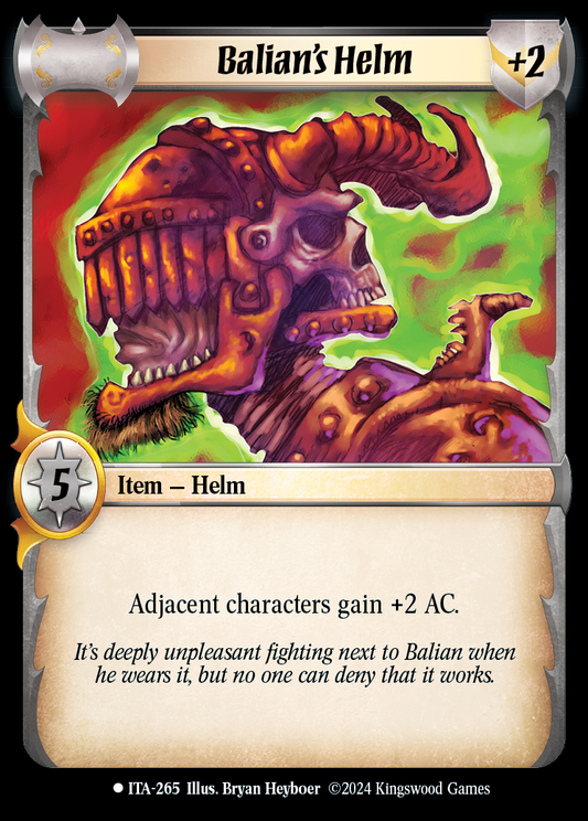 Balian's Helm - ITA 265 - Warlord: Saga of the Storm - Into the Accordlands