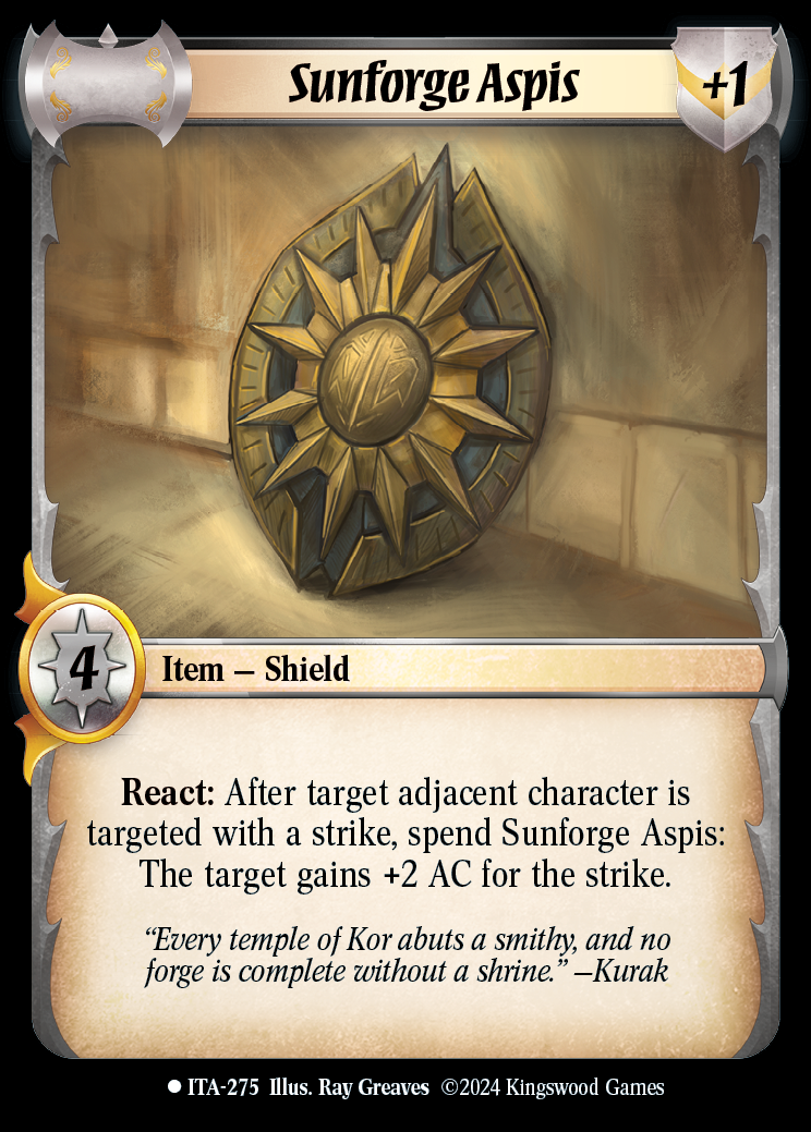 Sunforge Aspis - ITA 275 - Warlord: Saga of the Storm - Into the Accordlands
