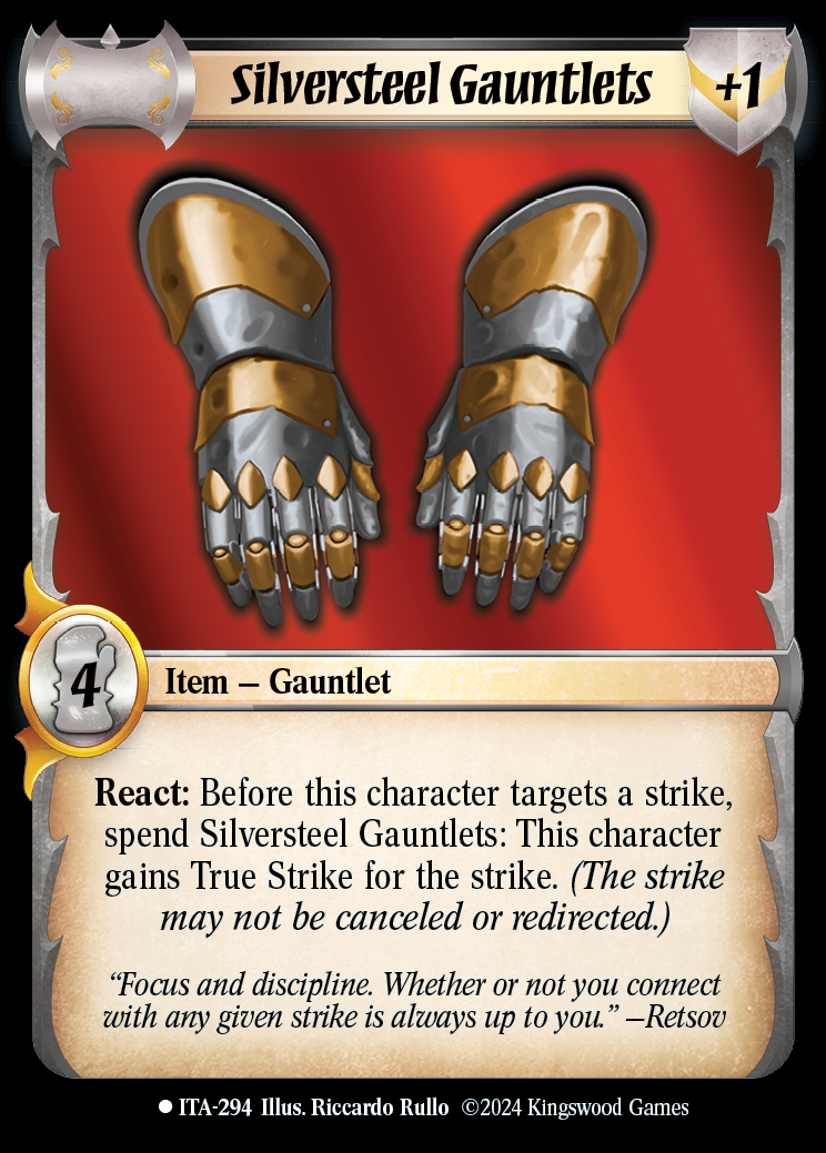 Silversteel Gauntlets - ITA 294 - Warlord: Saga of the Storm - Into the Accordlands