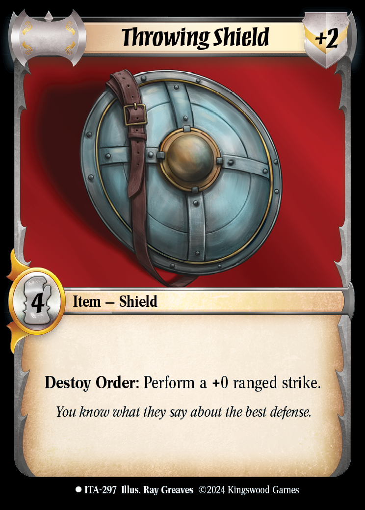 Throwing Shield - ITA 297 - Warlord: Saga of the Storm - Into the Accordlands