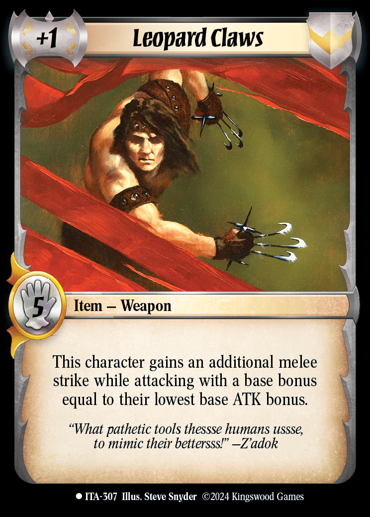 Leopard Paws - ITA 307 - Warlord: Saga of the Storm - Into the Accordlands