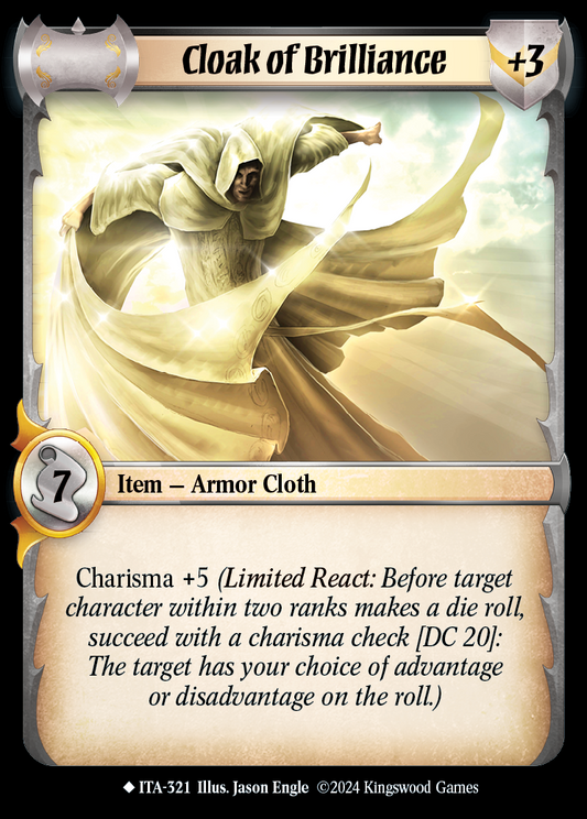 Cloak of Brilliance - ITA 321 - Warlord: Saga of the Storm - Into the Accordlands