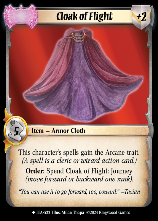 Cloak of Flight - ITA 322 - Warlord: Saga of the Storm - Into the Accordlands