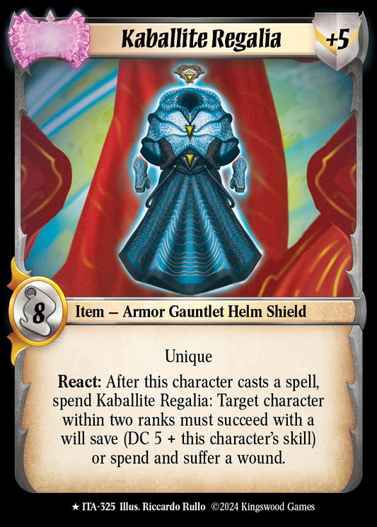 Kaballite Regalia - ITA 325 - Warlord: Saga of the Storm - Into the Accordlands