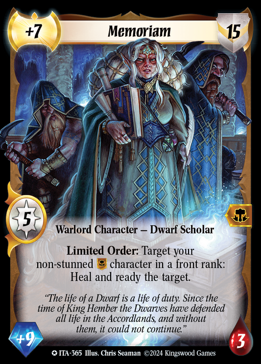 Memoriam (Extended Art) - ITA 365 - Warlord: Saga of the Storm - Into the Accordlands
