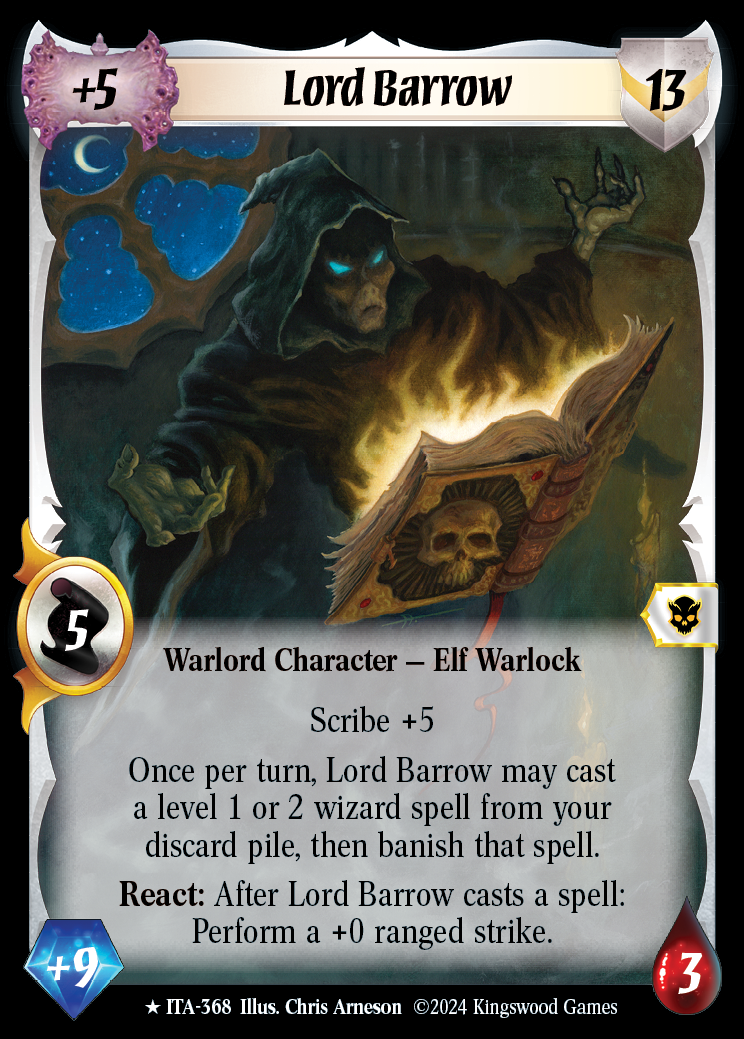 Lord Barrow (Extended Art) - ITA 368 - Warlord: Saga of the Storm - Into the Accordlands