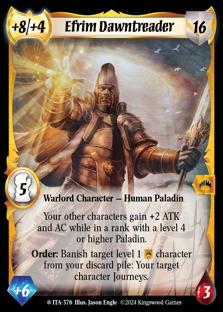 Efrim Dawntreader (Extended Art) - ITA 376 - Warlord: Saga of the Storm - Into the Accordlands