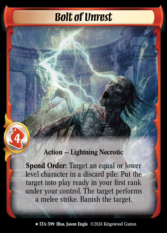 Bolt of Unrest (Extended Art) - ITA 399 - Warlord: Saga of the Storm - Into the Accordlands