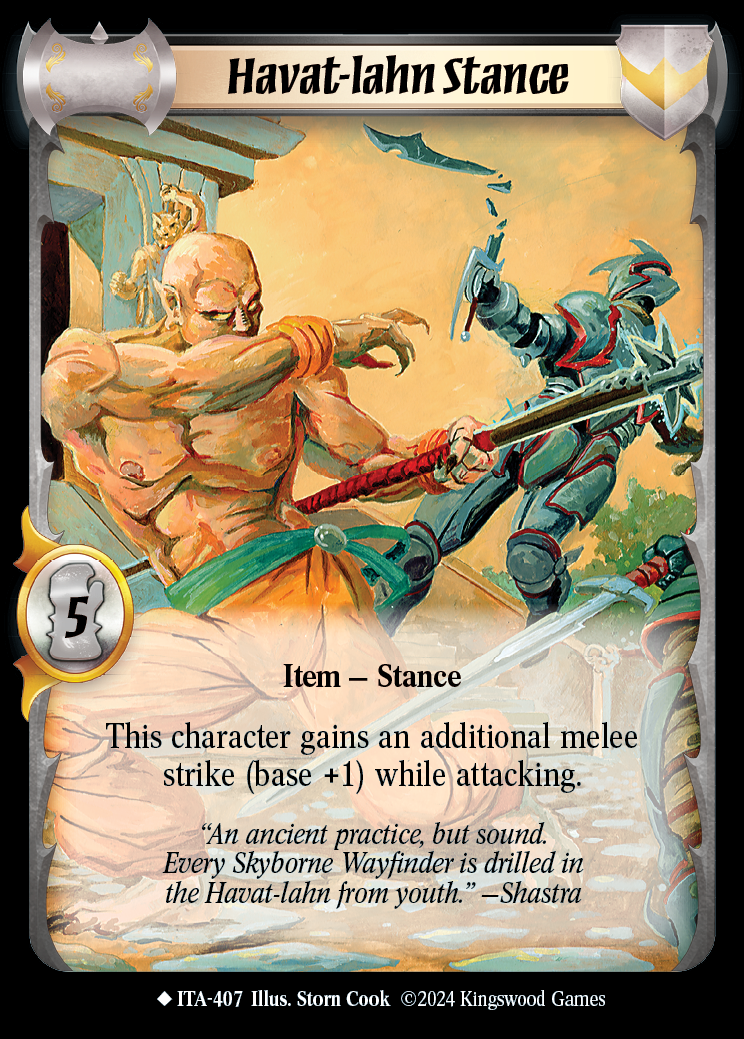 Havat-lahn Stance (Extended Art) - ITA 407 - Warlord: Saga of the Storm - Into the Accordlands